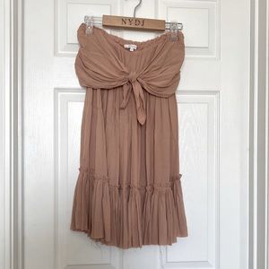 NWOT strapless blush dress